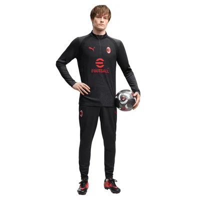 AC Milan trainingspak 1/4-zip 2026/2027 donkergrijs rood